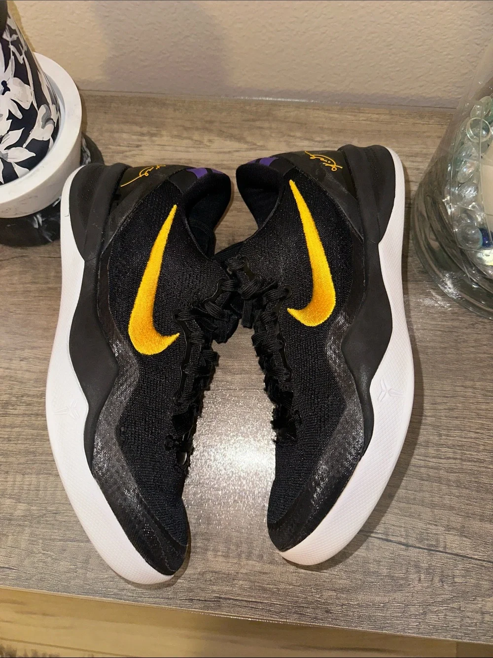 Kobe Nike Men’s Black & Gold Athletic Sneakers